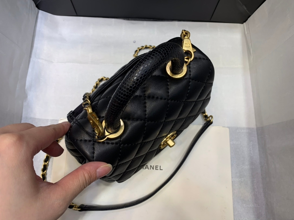 Chane1 Coco Handle Bag 19 cm