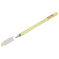 Ручка гелевая  Pastel" белая и цветные 0.8/138мм корпус прозрачный CROWN HJR-500P