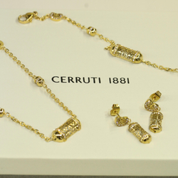 Подарочный комплект CERRUTI 1881: серьги, колье и браслет