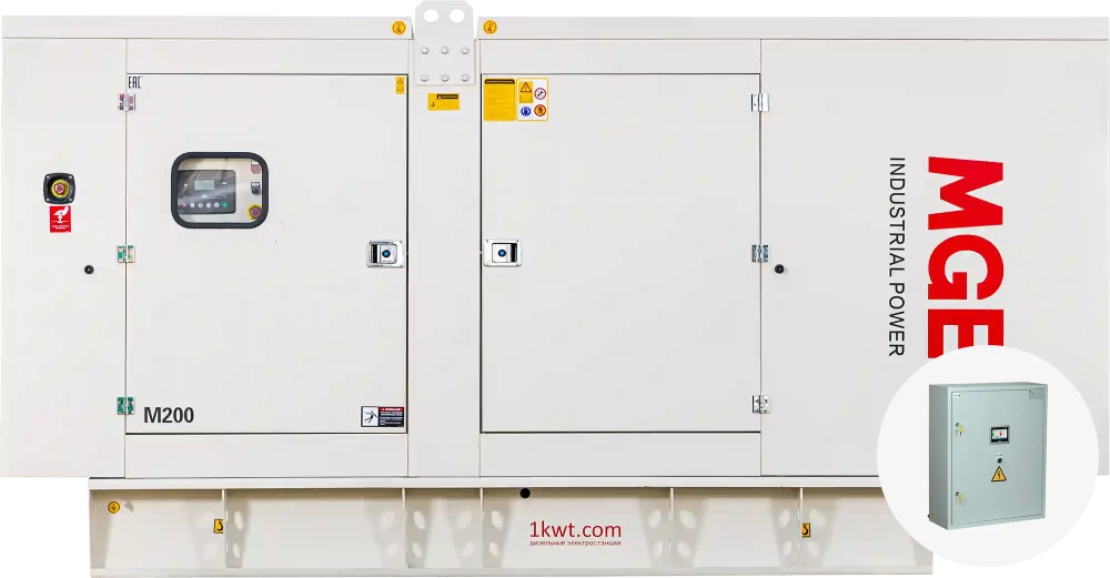 Дизельный генератор MGEp200BN в кожухе с АВР