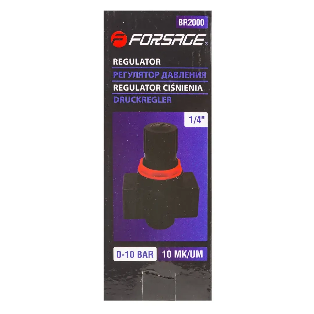 Регулятор давления воздуха 1/4''(F)x1/4''(F)(0-10bar,раб. температура 5°-60°) Forsage F-BR2000