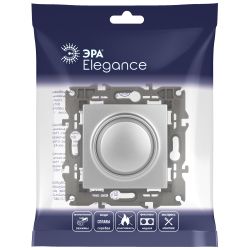 14-4101-03 ЭРА Светорегулятор поворотно-нажимной, 400ВА 230В, IP20, Эра Elegance, алюминий | Elegance Алюминий