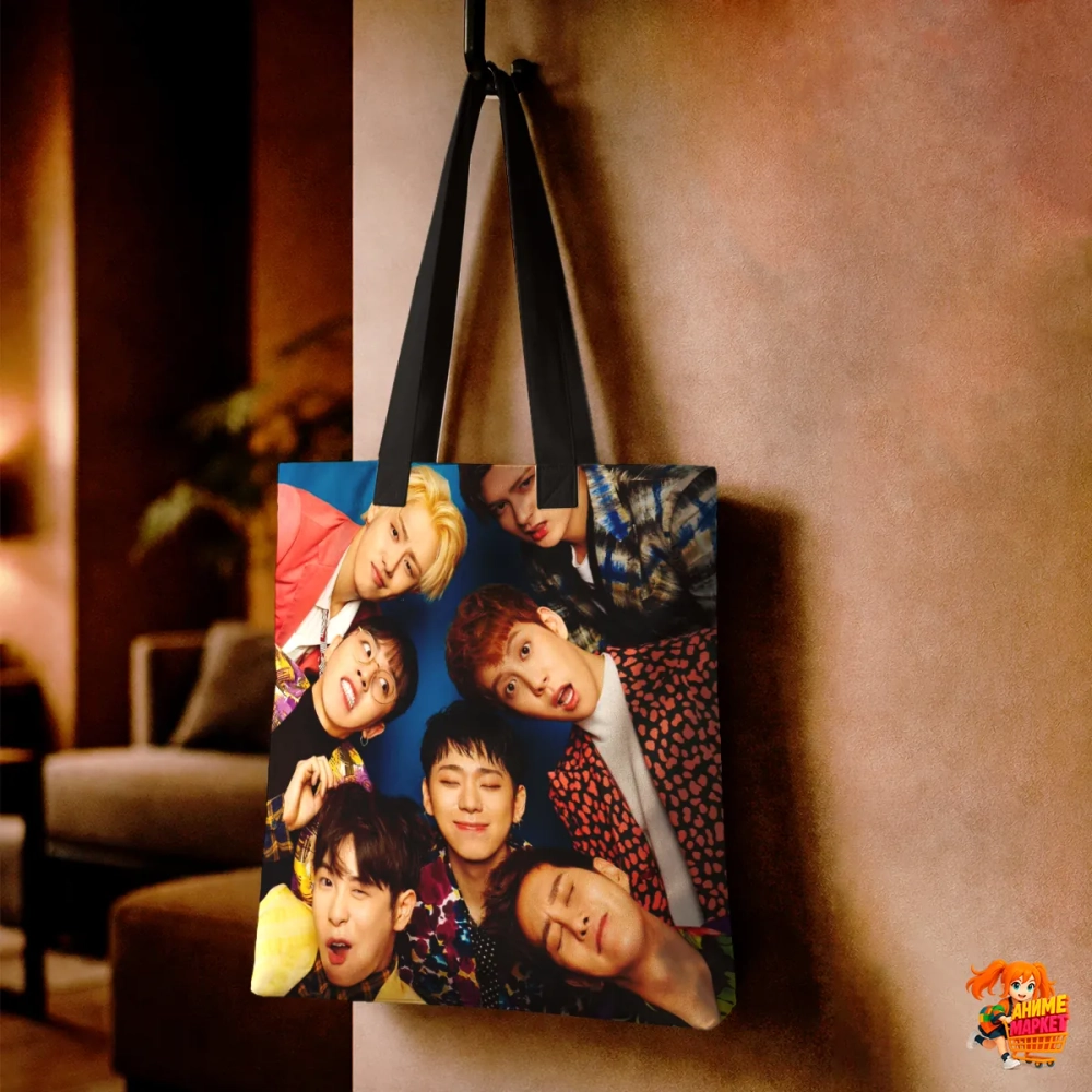 Сумка шоппер с принтом Block B