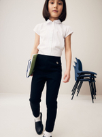 Брюки школьные без застежки для девочки Next Q90-020, Черный