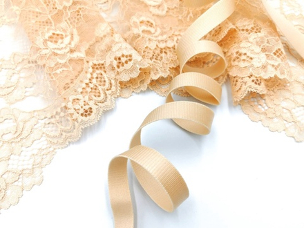 Бретелечная резинка без фестонов, 12 мм, бежевая, (Арт:BR640/12-126), м