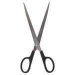 Ножницы BRAUBERG "Standard" 230 мм, черные, классической формы, 2-х сторонняя заточка, 237098