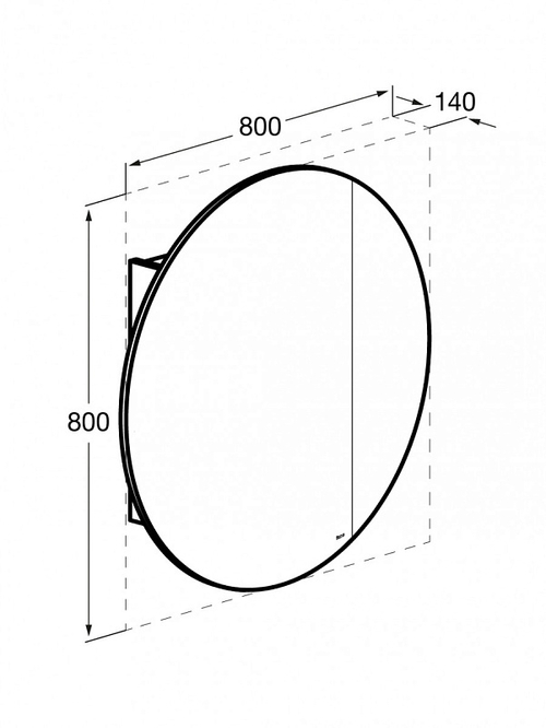 Зеркало-шкаф Roca Pilar 80 с подсветкой (A857672371)
