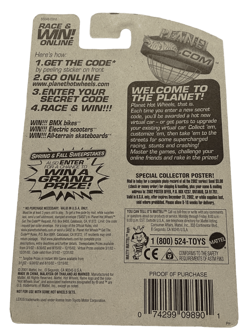 Hot Wheels Lexus SC400 (2002)