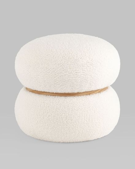 Пуф Полли S тедди белый