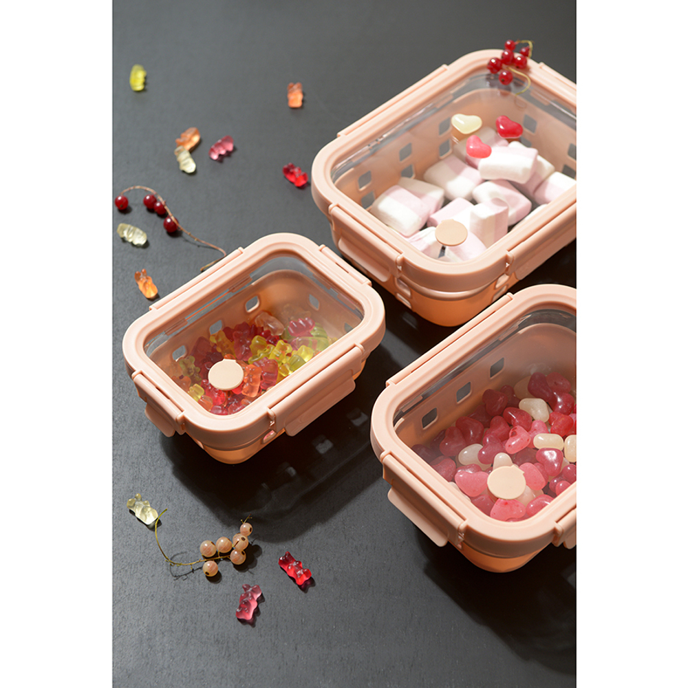 Контейнер Smart Solutions 640мл бежевый в чехле