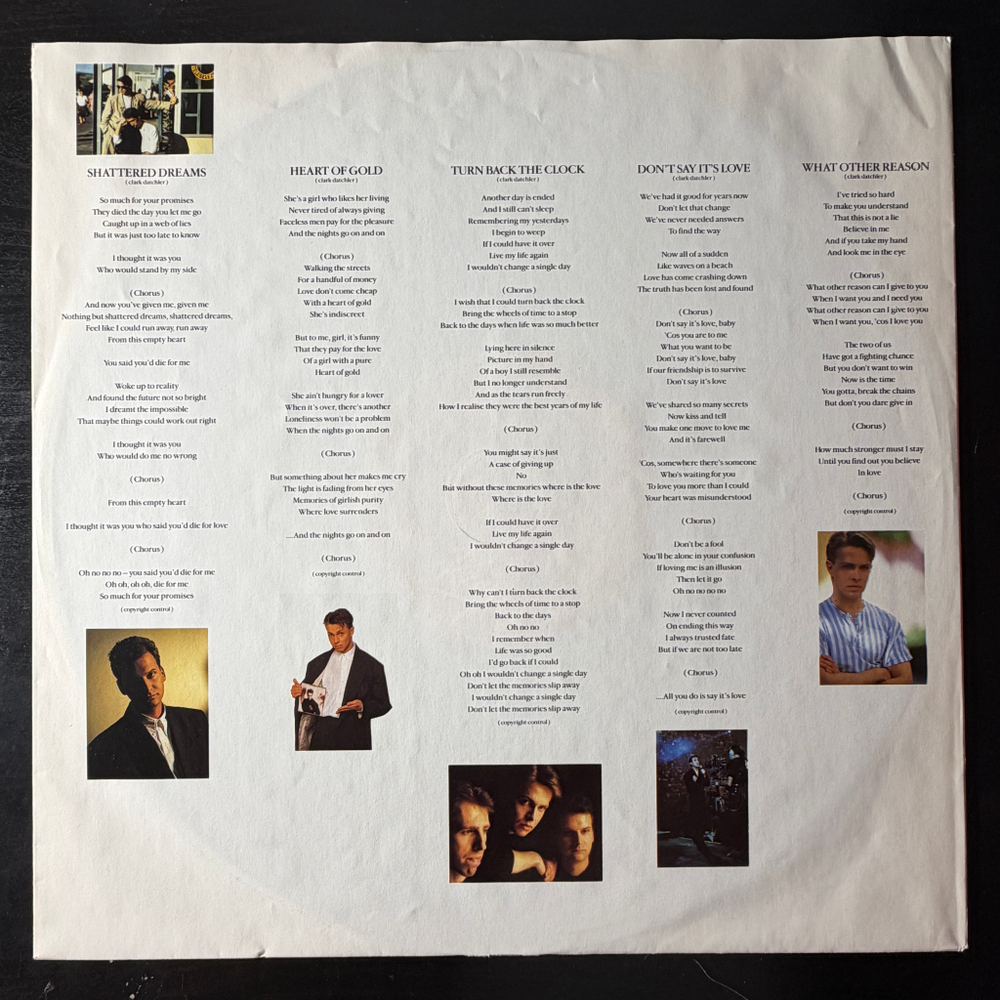 Johnny Hates Jazz - Turn Back The Clock (Европа 1988г.)