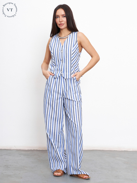 Брюки летние женские, Модный дом Виктории Тишиной, Жади, размер 52