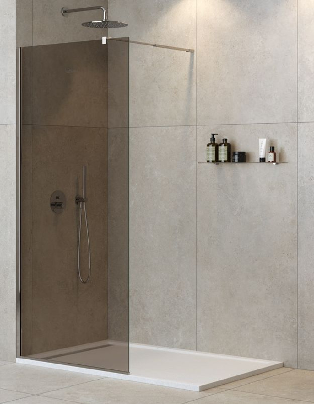 Душевая перегородка Cezares LIBERTA-L-1-80-BR-Cr