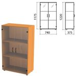 Шкаф закрытый со стеклом "Фея", 740х375х1220 мм