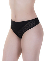 Трусики-стринги с отделкой кружевом (Размер: XXL) (Цвет: черный)
