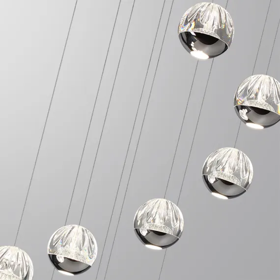 5100/60L L-VISION ODL25 559 Люстра каскадная LED 60W (12*5W) 4000K 3000Лм SONO