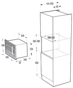 Встраиваемая микроволновая печь Gorenje BM235ORAB