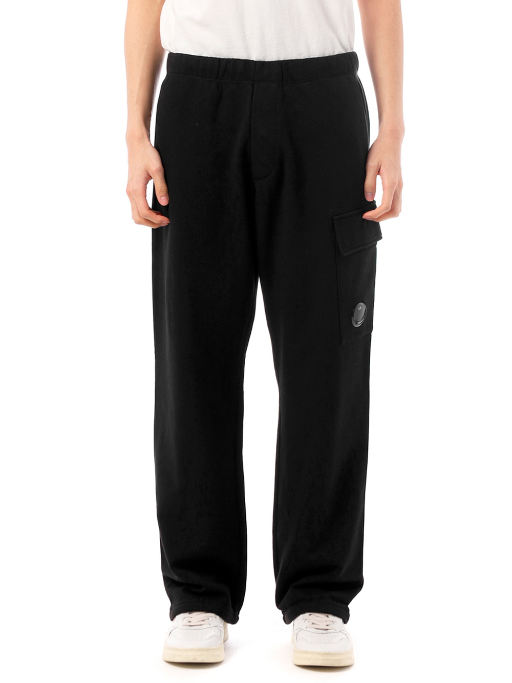 Брюки C.P. Company Diagonal Raised Fleece Cargo Lens Black
