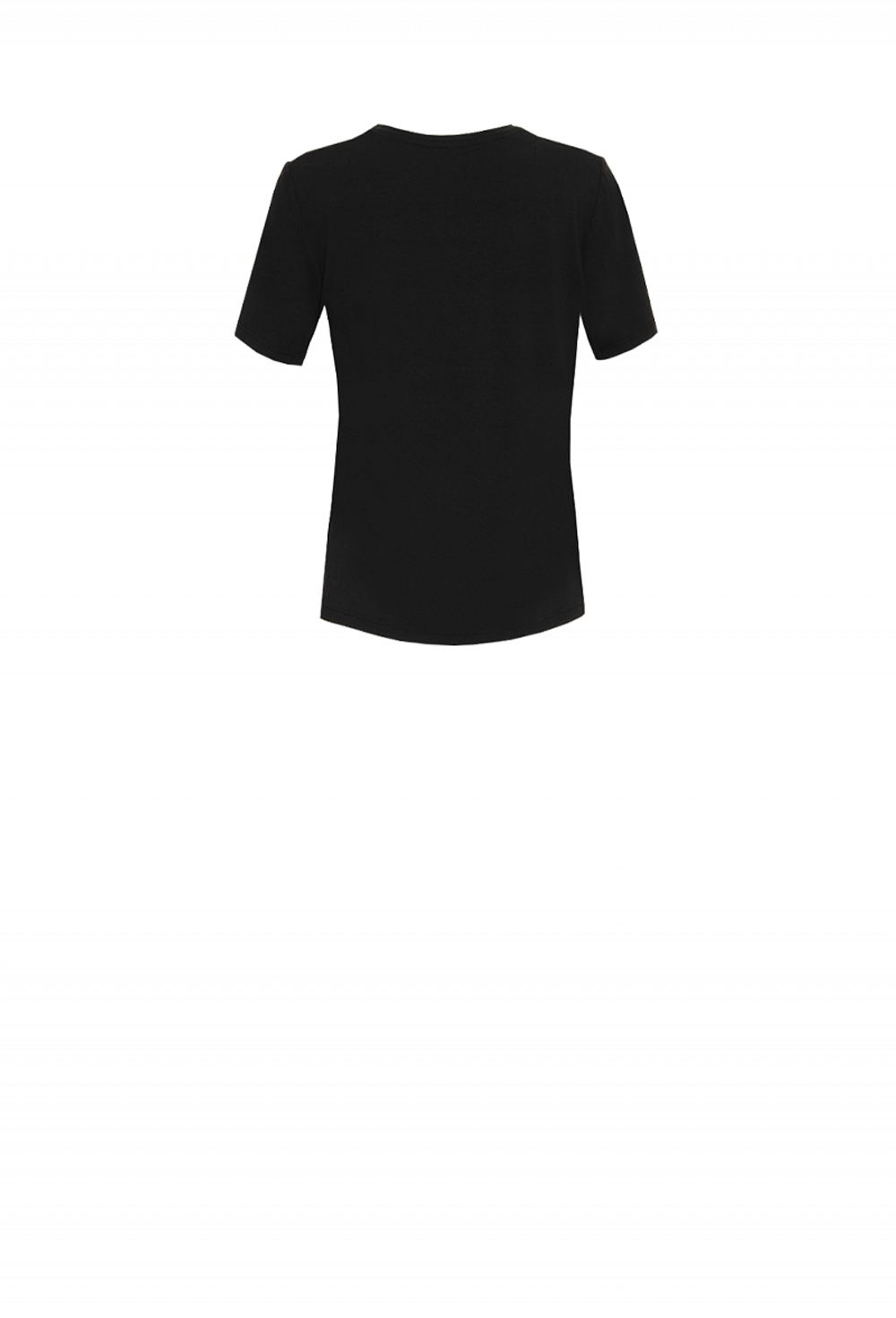 Футболка чёрная свободного кроя с накладным карманом