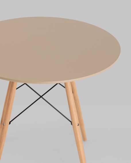 Стол Eames DSW NEW D80 бежевый