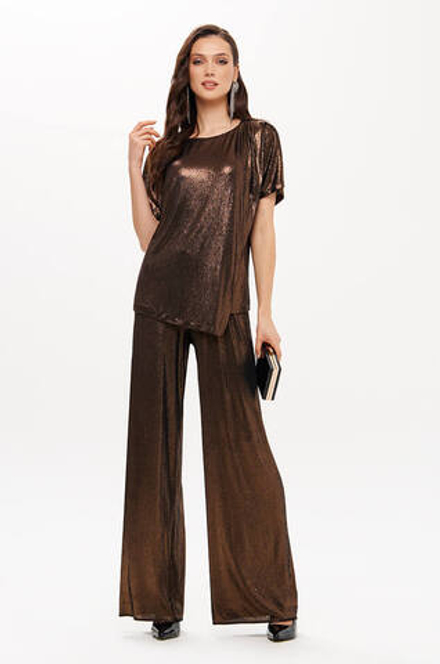 23425 Блузка женская (золотисто-черный)