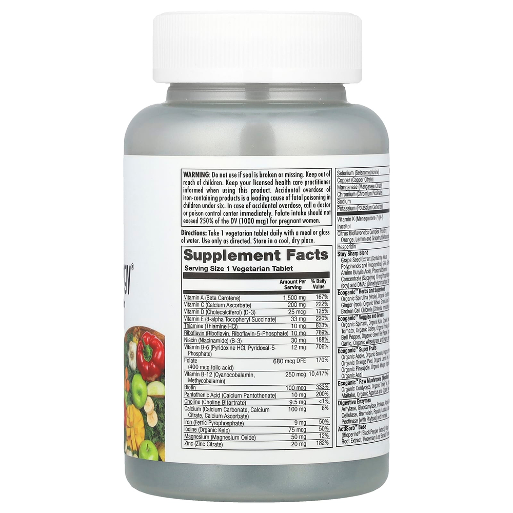 KAL, Enhanced Energy®, мультивитаминная добавка для подростков, 60 растительных таблеток