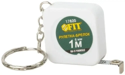 FIT Рулетка брелок 1 м x 6 мм строительная измерительная стальная лента