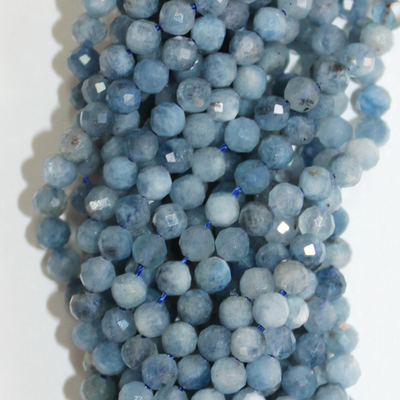 Аквамарин юв. огранка бусины 4мм 3мм