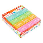 Ластик DELI, прямоугольный, неон ассорти, 39х27х12 мм