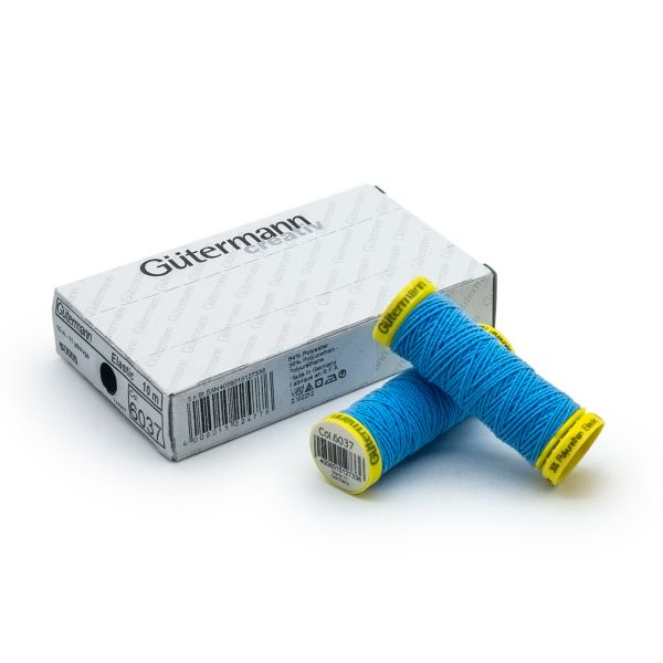 Нить-резинка Gutermann Elastic (10 метров), 5 кат. | 6037 джинсовый