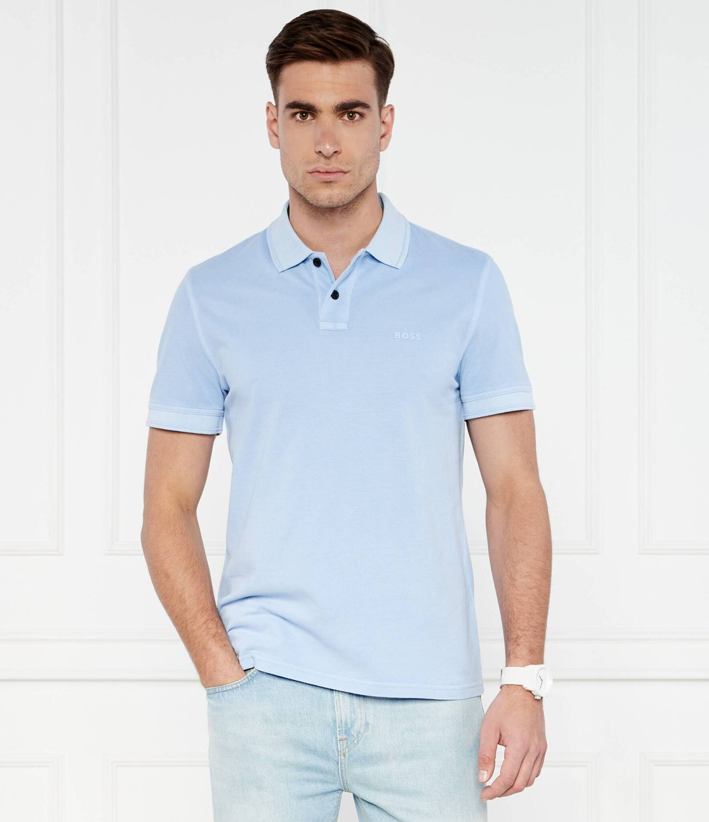 Поло Prime BOSS ORANGE - голубой(50507813)