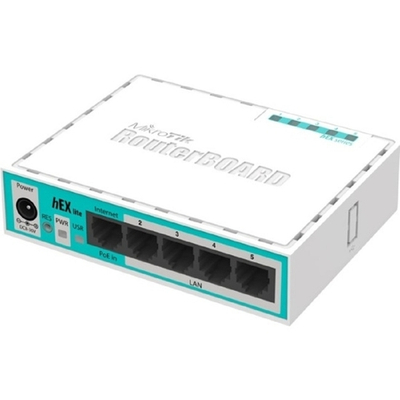 MikroTik RB750r2 hEX lite Маршрутизатор 4 порта 100Мбит/сек. + 1 порт WAN 100Мбит/сек.