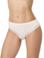 Бамбуковые трусики-слипы с кружевной оторочкой (Размер: S) (Цвет: синий)