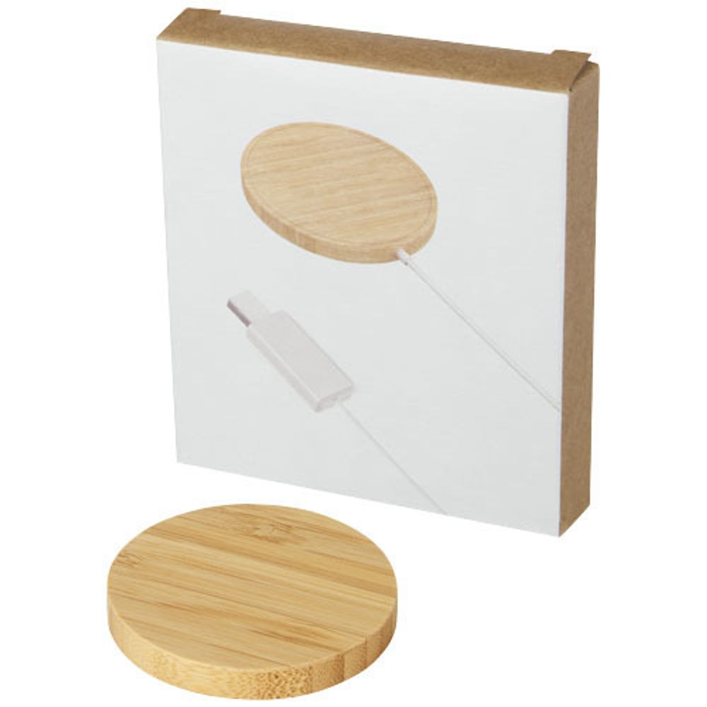 Atra 10W бамбуковое магнитное беспроводное зарядное устройство