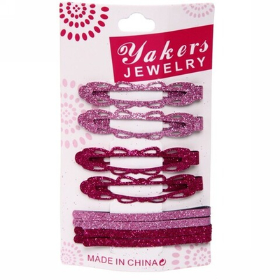 Зажимы и невидимки для волос 8шт «Классика», цвет микс, 6 и 6,5см