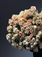 Букет из 25 кустовых роз под ленту