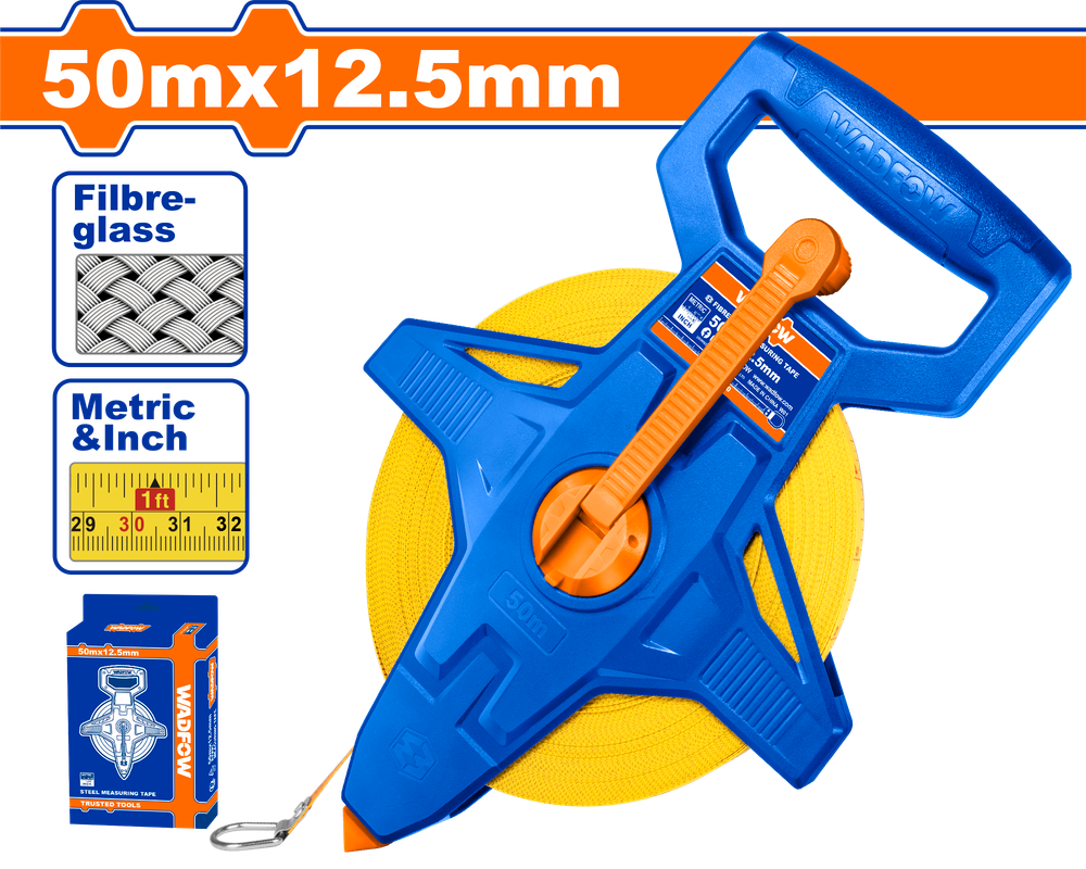 Лента измерительная фибергласовая WADFOW WMT2550 50м х 12,5мм