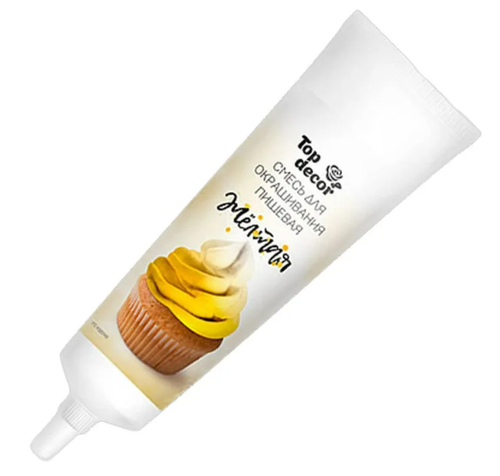 Краситель Top Decor гелевый жидкий Желтый 100 гр