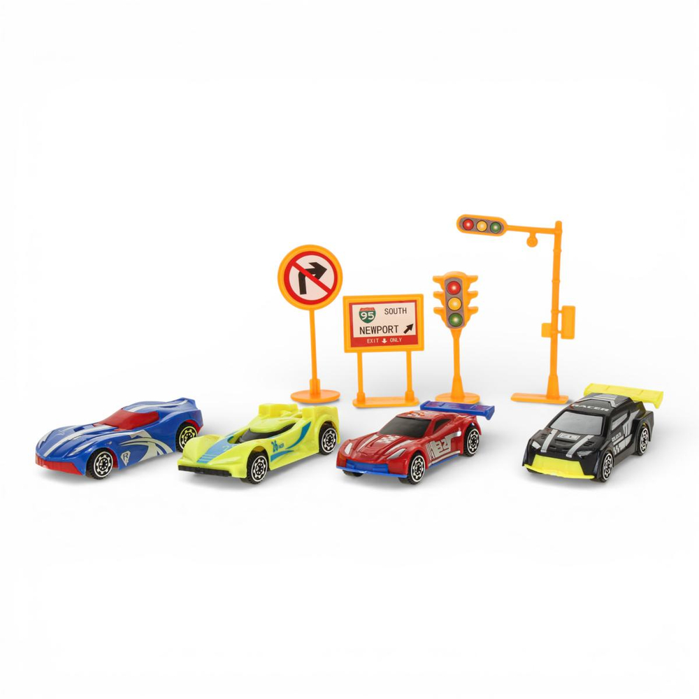 Автовоз ин. + 4 машинки, коробка 8222-69