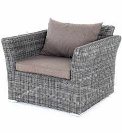 "Капучино" кресло из искусственного ротанга, цвет графит