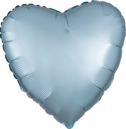 Сердце "Голубое сатин" 46 см