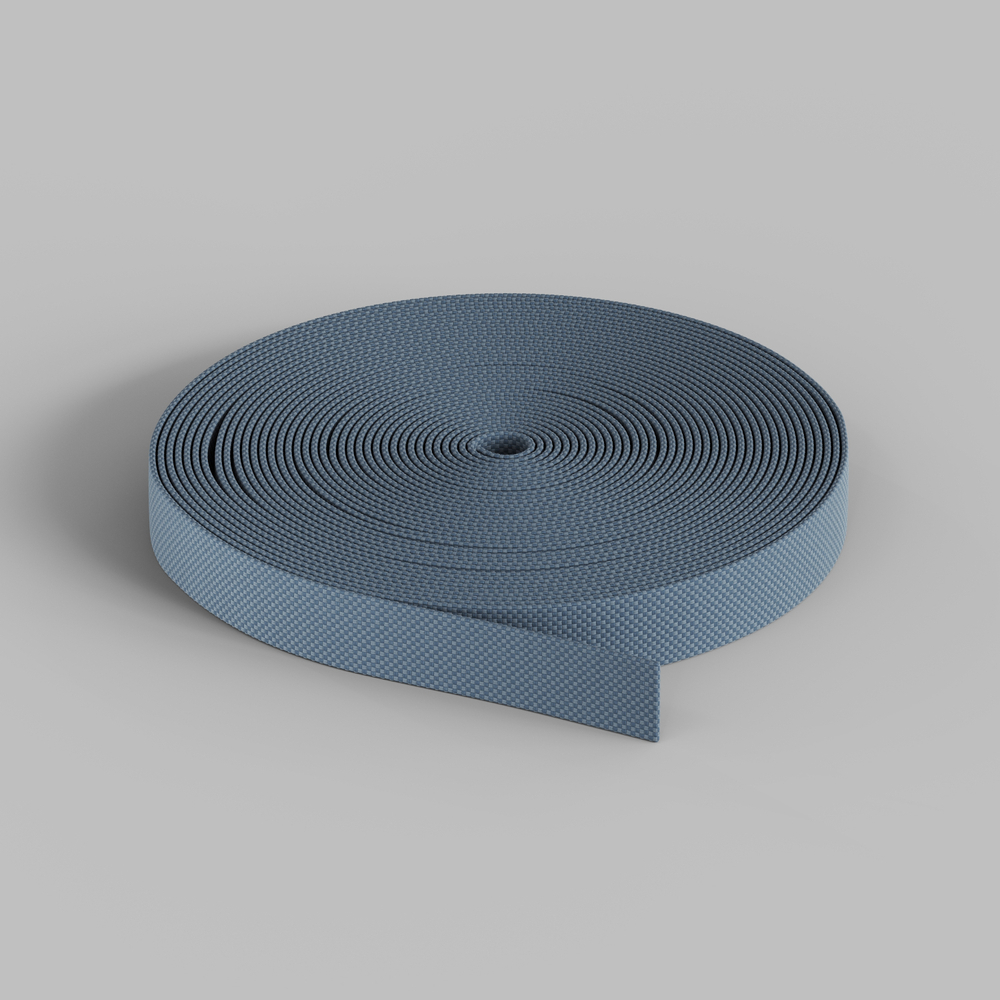 TR5502-DB Гибкий трек-ремень Belty, серия Base, 20м, 48V DC, IP20, тёмно-синий, ткань, медь