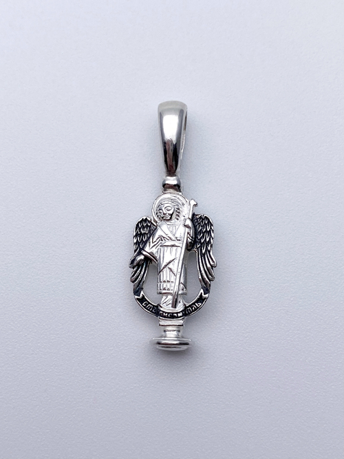 Образок из серебра/Чернение/Ангел-Хранитель