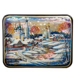 Народные промыслы ШК-55/ 92 Шкатулка «Зима» исп. Маркова