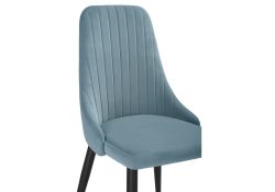 Стул на металлокаркасе Kora light blue / black