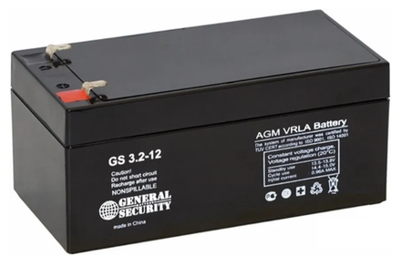 Аккумулятор свинцовый 12В 3,2 А/ч GS 3.2-12