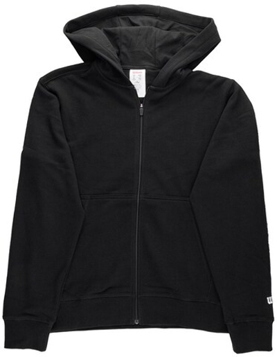 Детская теннисная толстовка Wilson Kids Unisex Team Zip Hoodie - Black