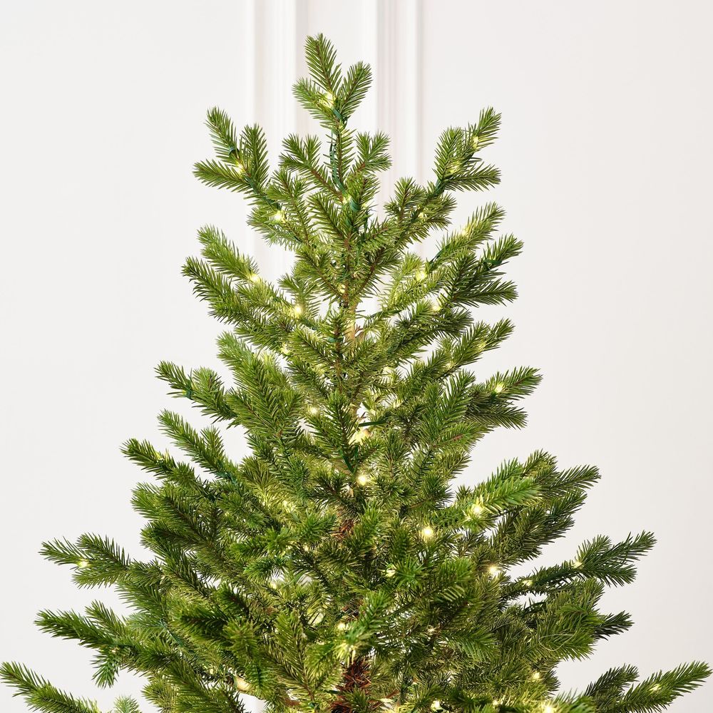 Елка с гирляндой встроенной 2в1 «Meribel» (Литая хвоя) 240 см / 2,4 м