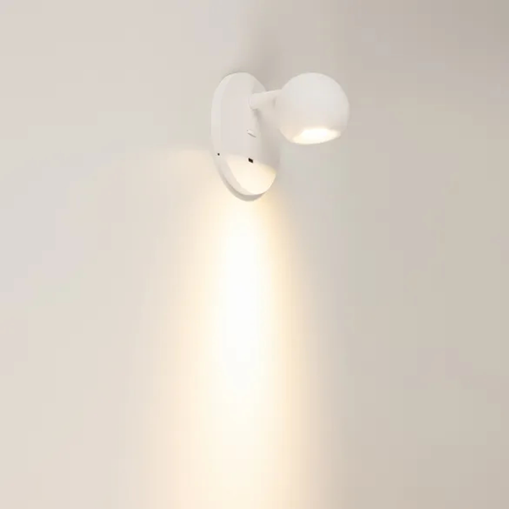 Светильник SP-OTTORI-WALL-CHARGE-6W Warm3000 (WH, 30 deg, 230V, USB-C) (Arlight, IP20 Металл, 3 года) 058477