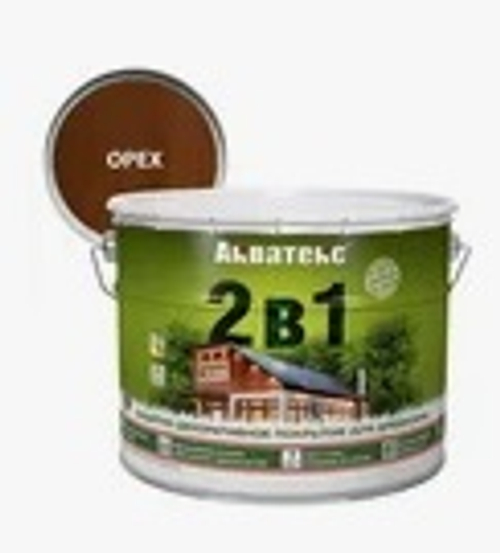 Защитно-декоративное покрытие для дерева АКВАТЕКС 2 в 1, орех, 9 л